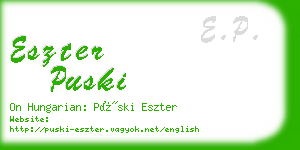 eszter puski business card